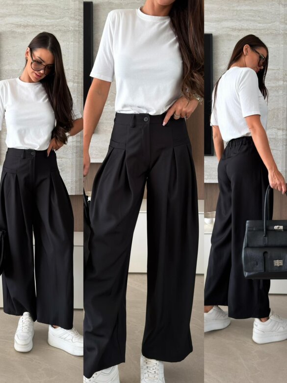 Spodnie Terry elegant czarne 