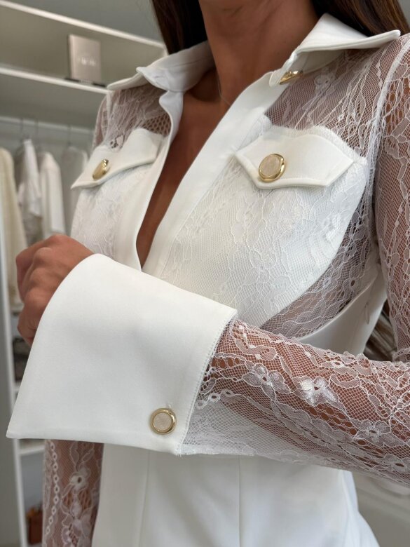 Dress Parla with viscose ecru