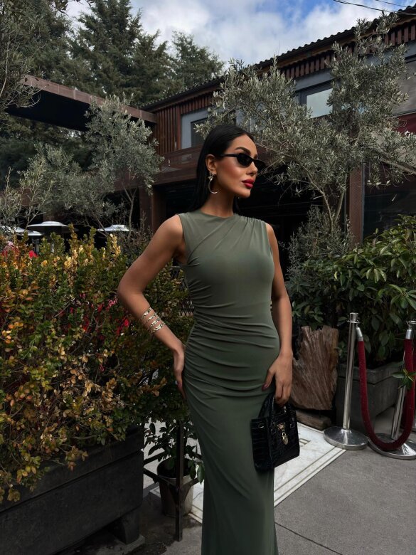 Sukienka Tiffany maxi khaki