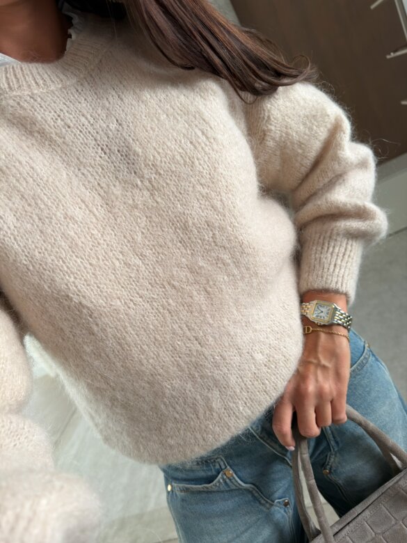 Sweater Dello moher and wool beige
