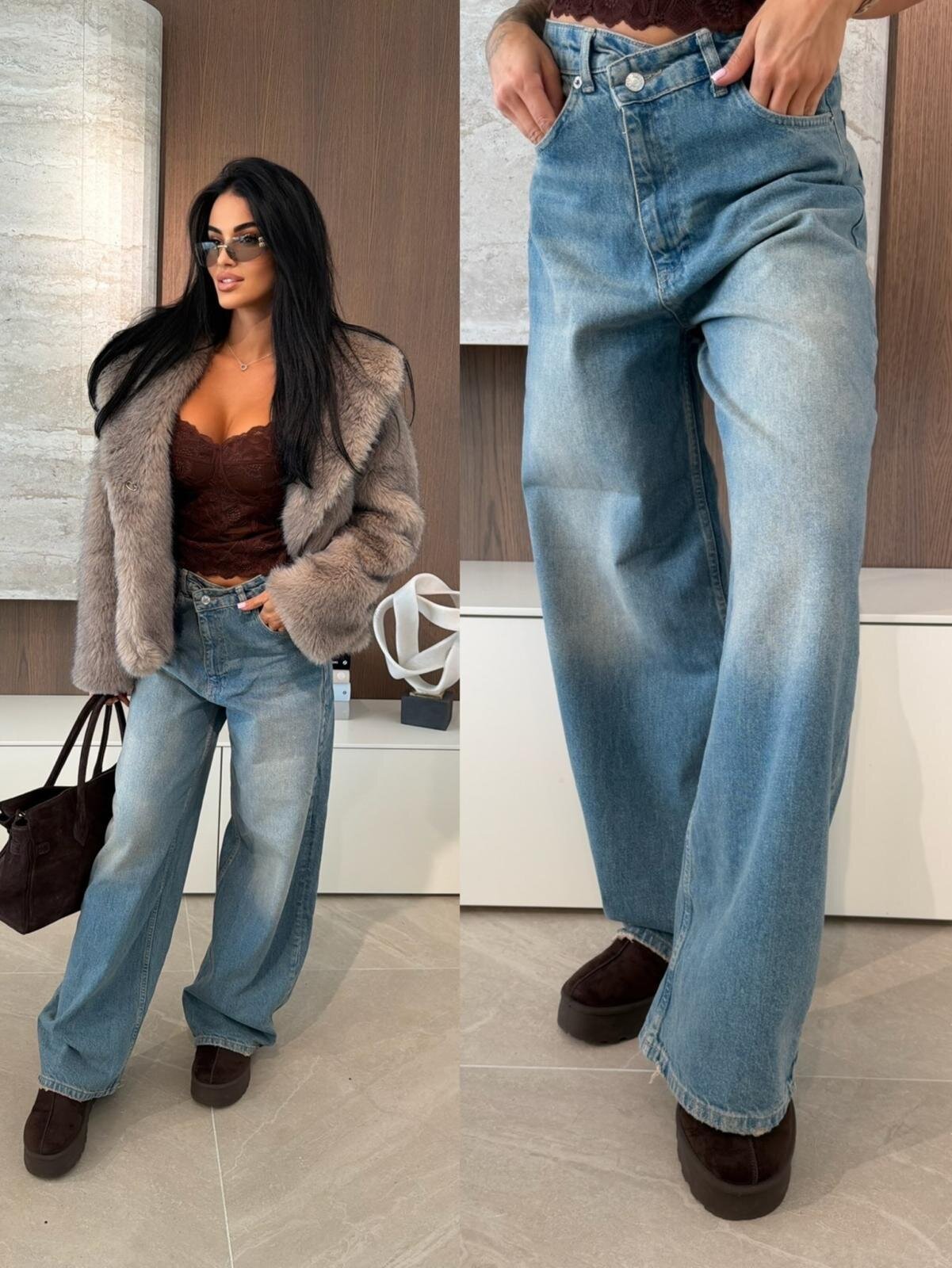 Spodnie Tavesso jeans niebieskie