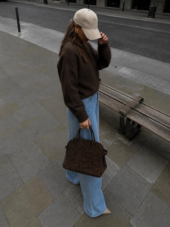 Sweater Dello moher and wool chocolate