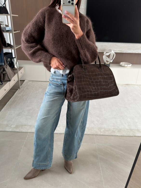 Sweater Dello moher and wool chocolate