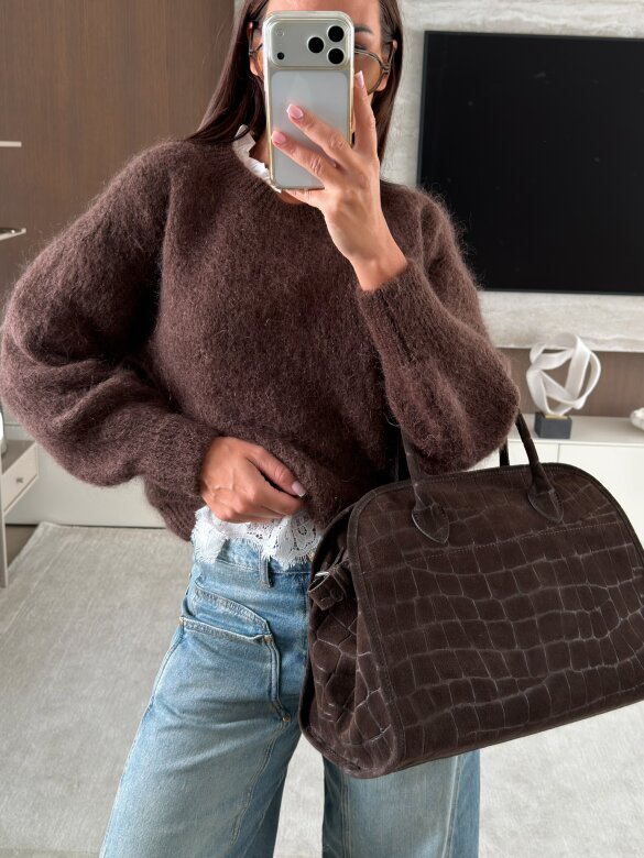 Sweater Dello moher and wool chocolate