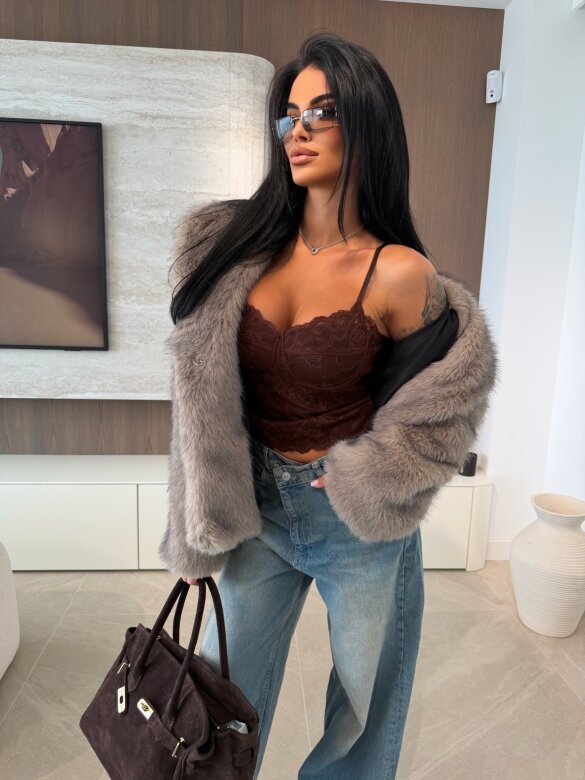 Corset Rosivio lace chocolate