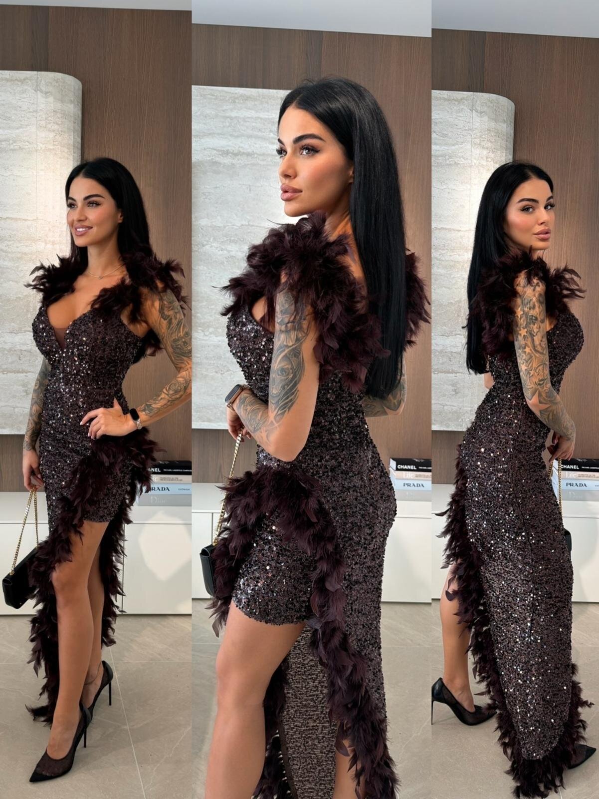 Sukienka Moon Dance czekoladowa