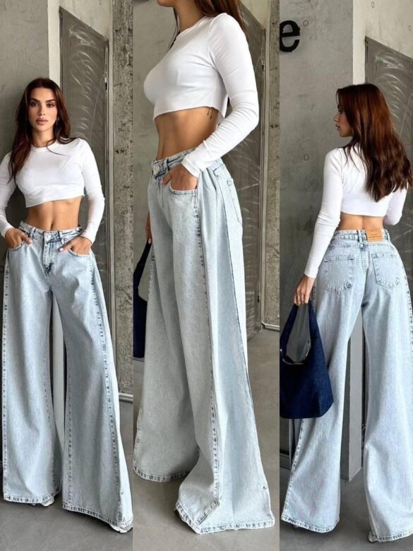 Spodnie David jeans jasnoniebieskie