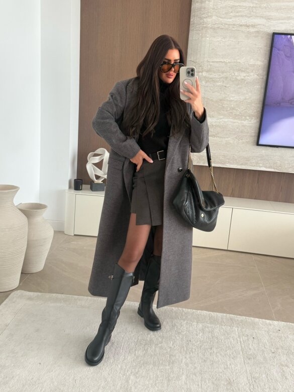 Płaszcz Flint grafitowy 