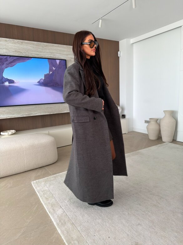 Płaszcz Flint grafitowy 