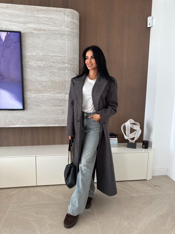 Płaszcz Flint grafitowy 