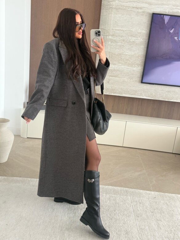 Płaszcz Flint grafitowy 