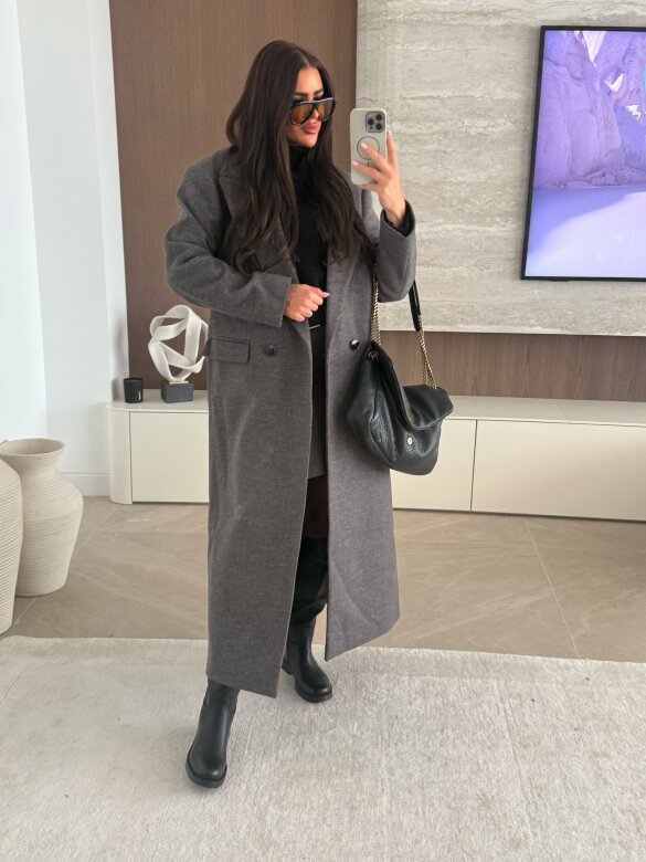 Płaszcz Flint grafitowy 