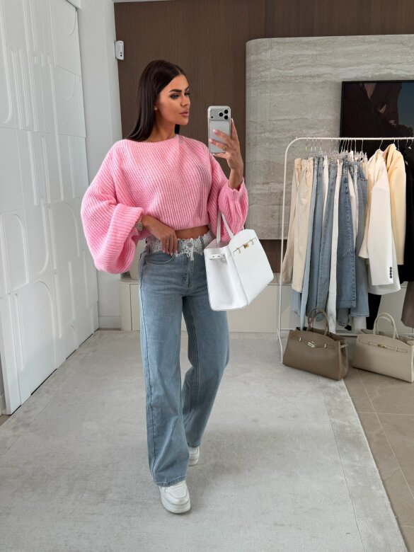 Sweter Maggiore short różowy