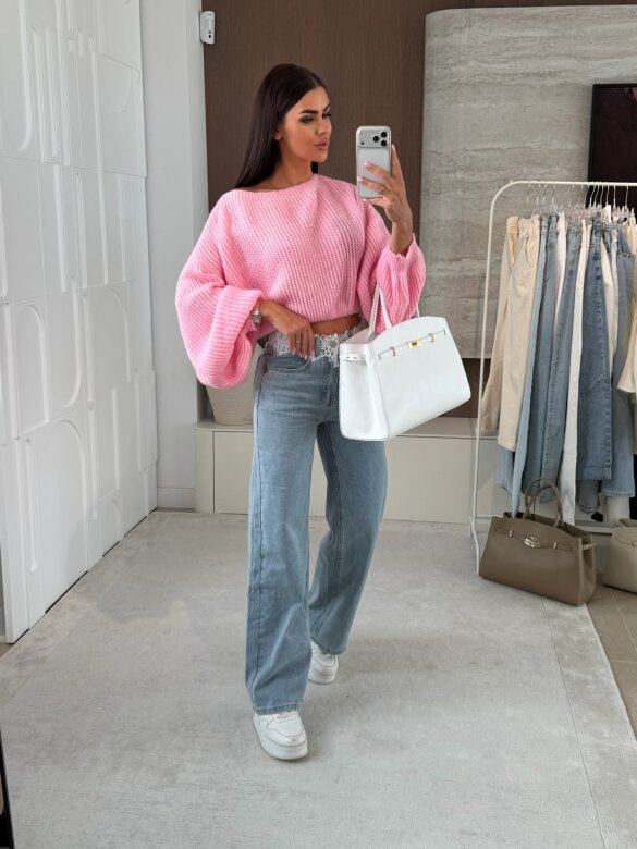 Sweter Maggiore short różowy