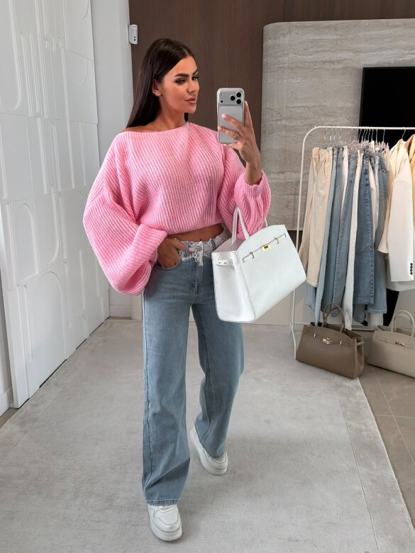 Sweter Maggiore short różowy