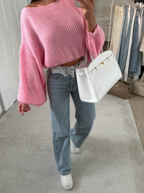 Sweter Maggiore short różowy