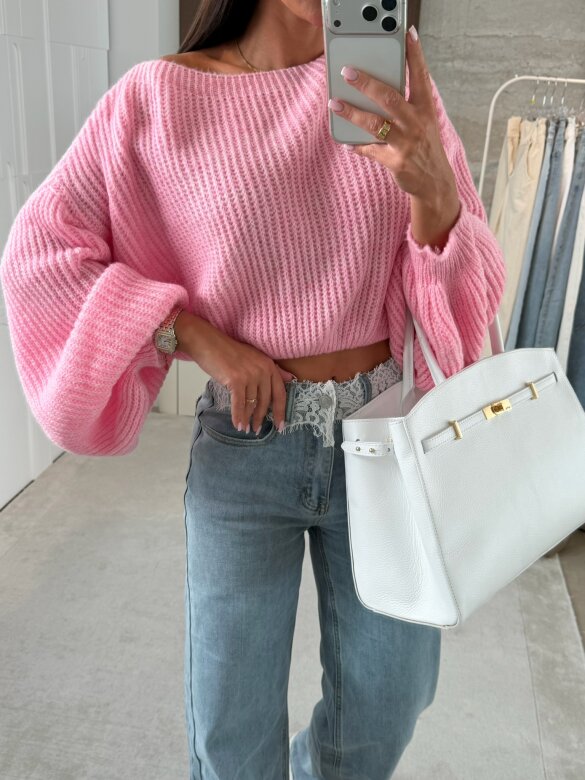 Sweter Maggiore short różowy