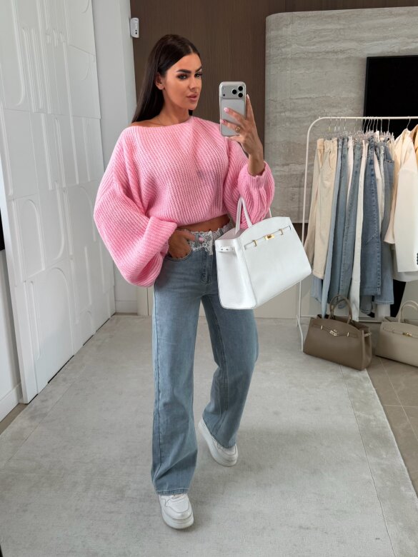 Sweter Maggiore short różowy