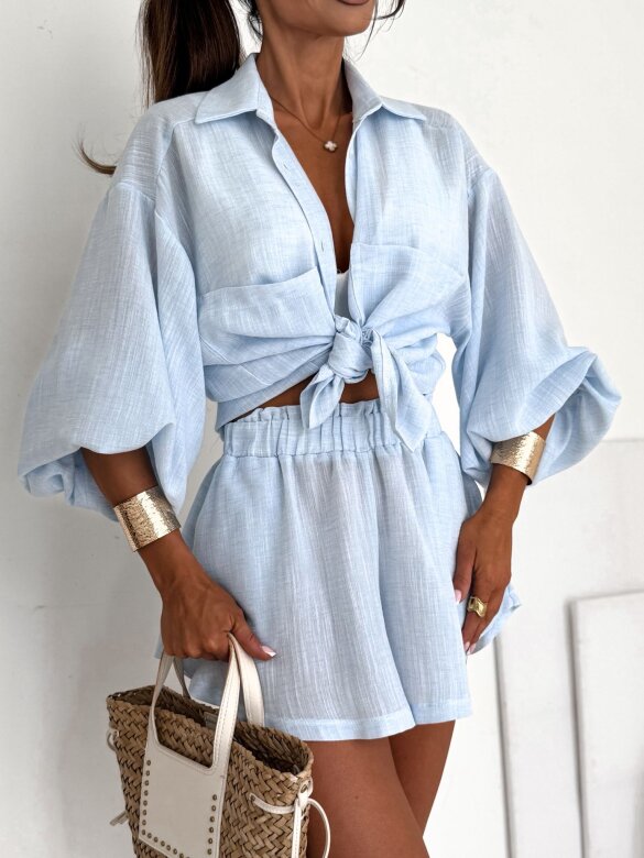 Komplet 2w1 Tesorio bawełniany jasnoniebieski 