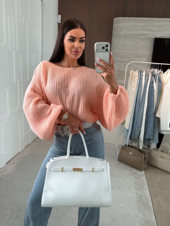 Sweter Maggiore short brzoskwiniowy 