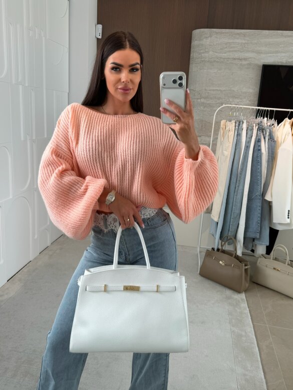 Sweter Maggiore short brzoskwiniowy 