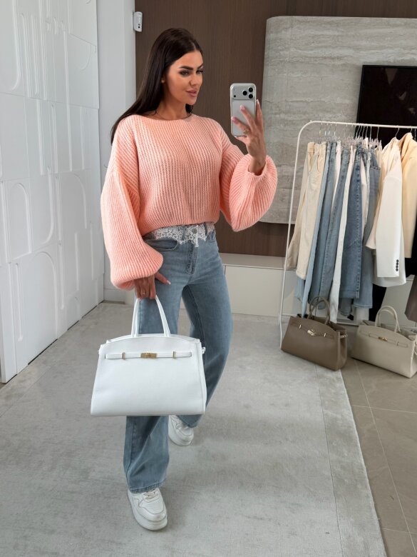 Sweter Maggiore short brzoskwiniowy 