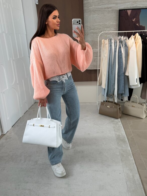 Sweter Maggiore short brzoskwiniowy 