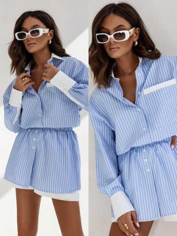 Komplet 2w1 Fensi błękitny