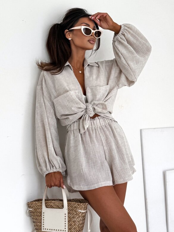 Komplet 2w1 Tesorio bawełniany beżowy 