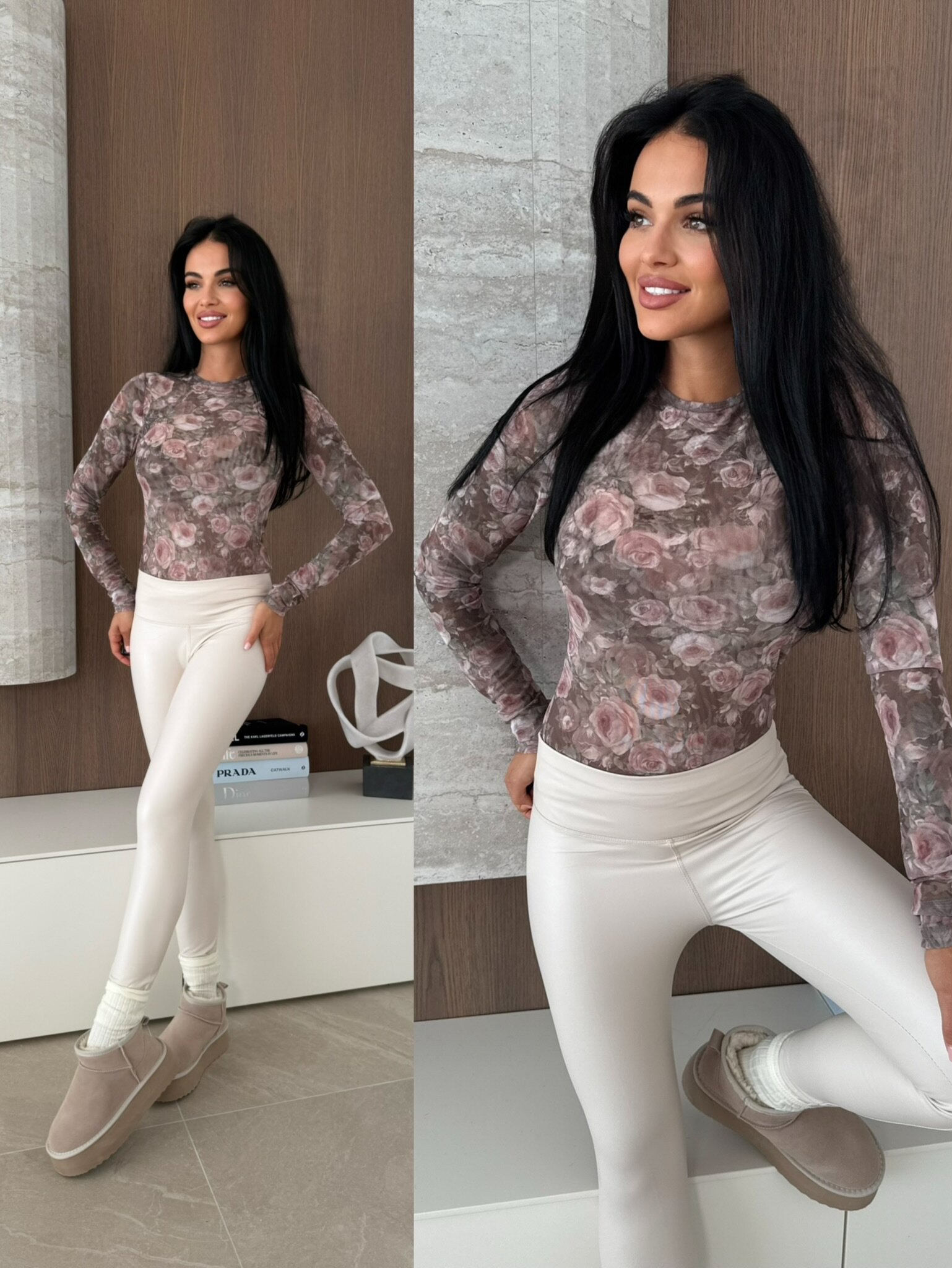 Bluzka Feel Yourself zielono-pudrowa 