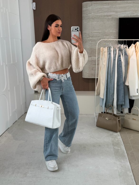 Sweter Maggiore short beżowy