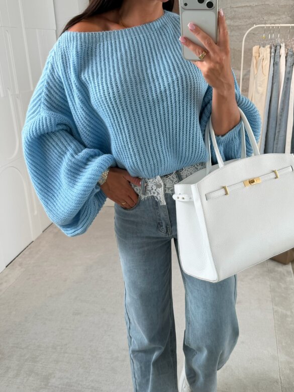 Sweter Maggiore short niebieski