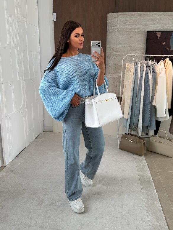 Sweter Maggiore short niebieski