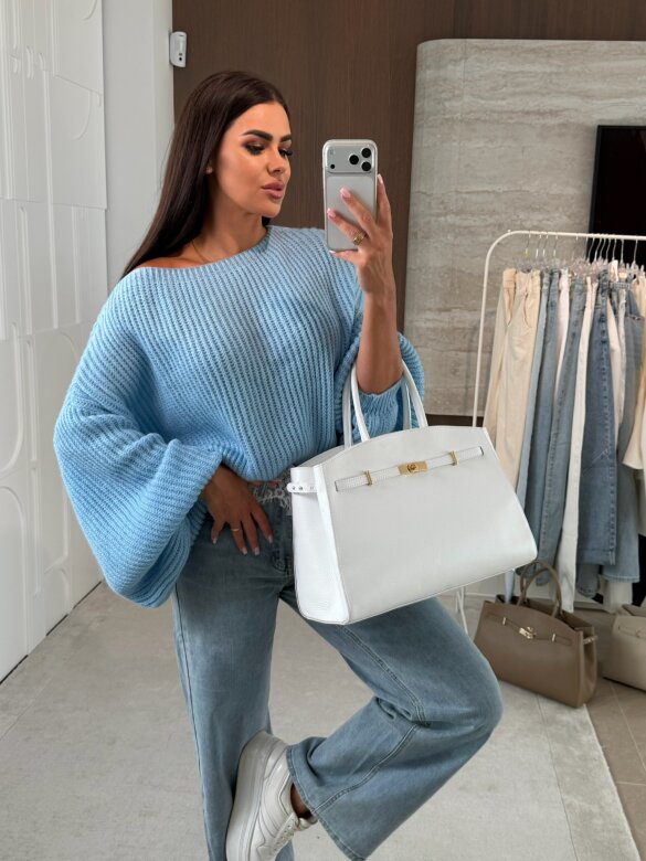 Sweter Maggiore short niebieski