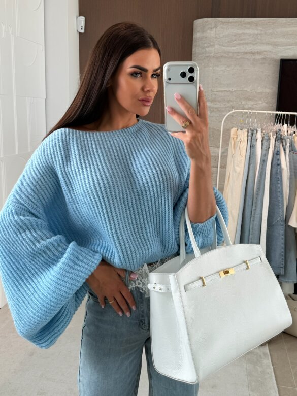 Sweter Maggiore short niebieski