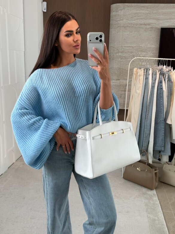 Sweter Maggiore short niebieski