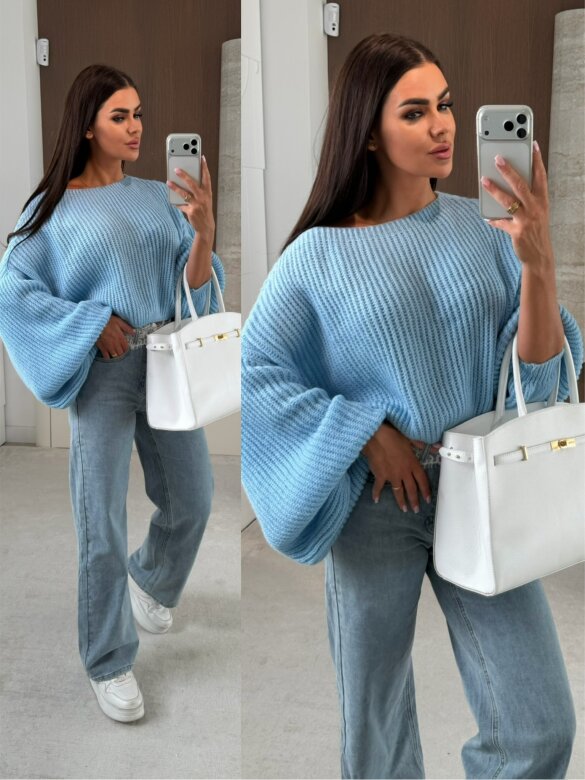 Sweter Maggiore short niebieski