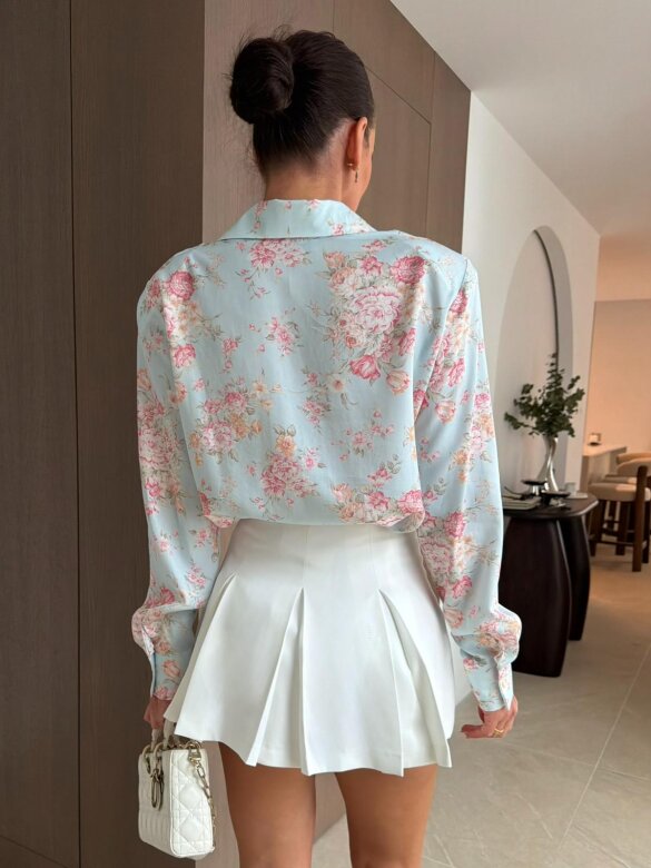 Koszula Kalio błękitno-pudrowa 