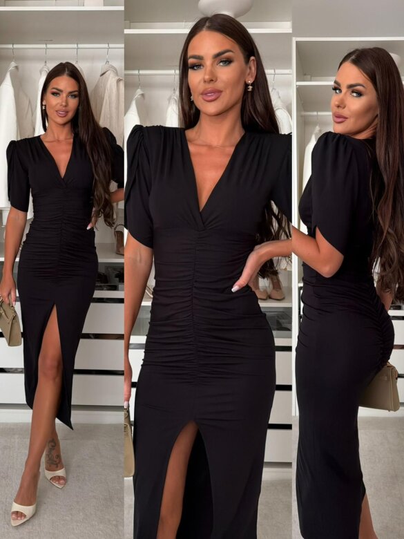 Dress Ricca with viscose black