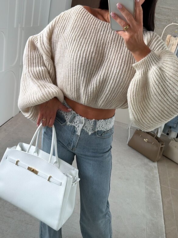 Sweter Maggiore short biały