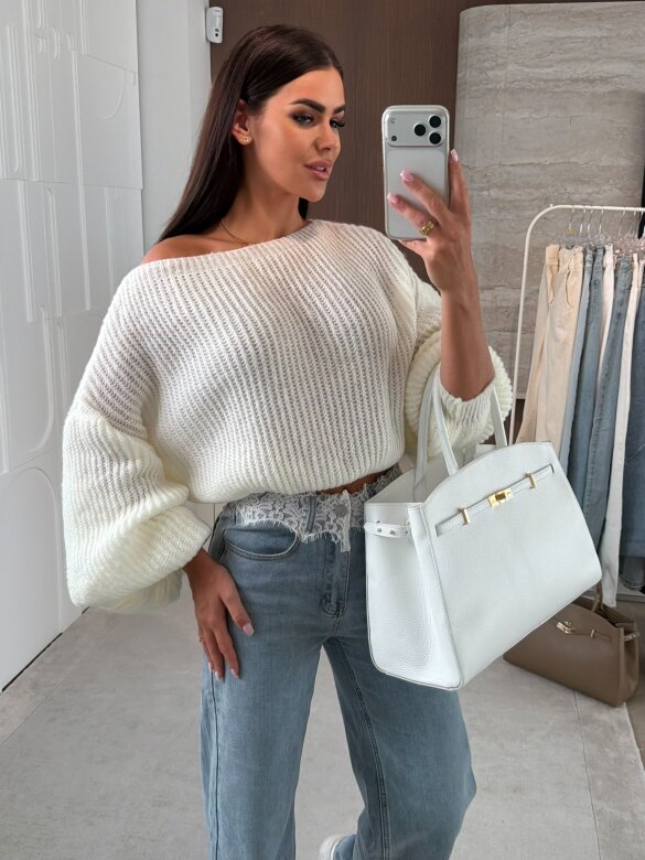 Sweter Maggiore short biały