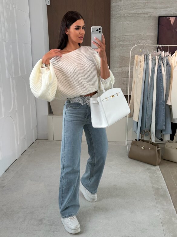 Sweter Maggiore short biały