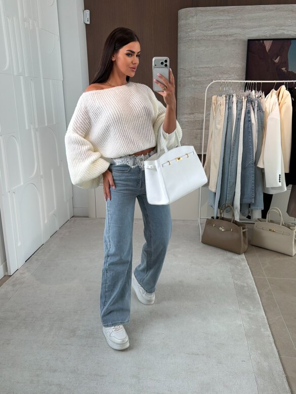 Sweter Maggiore short biały