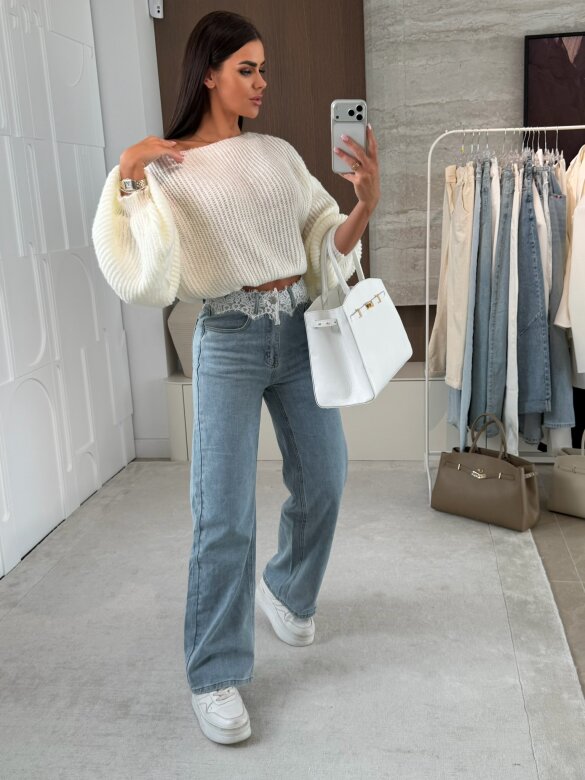 Sweter Maggiore short biały