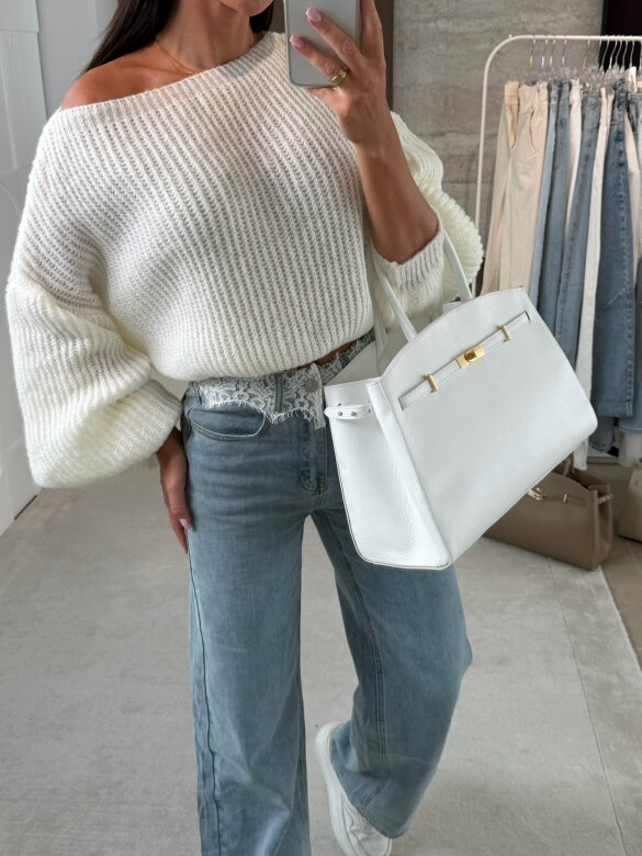 Sweter Maggiore short biały