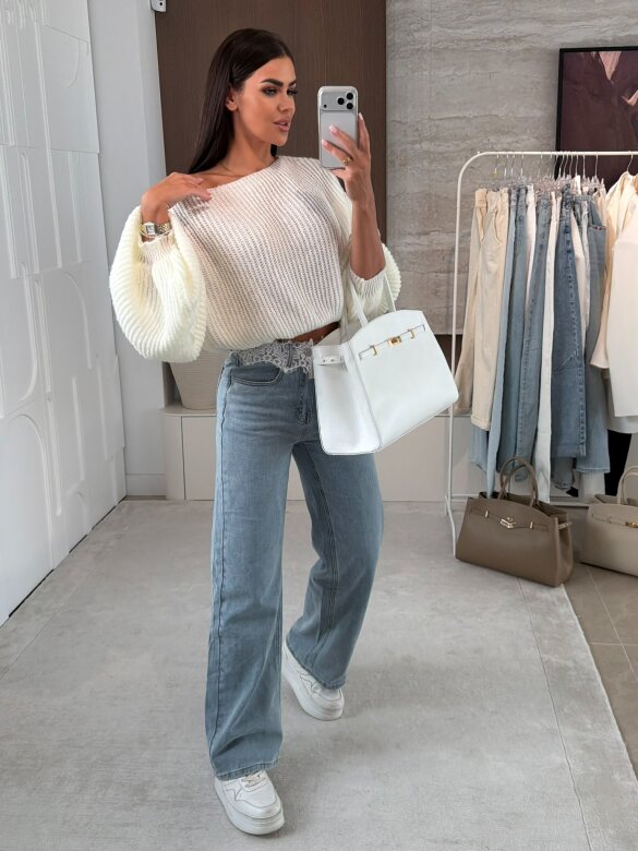 Sweter Maggiore short biały