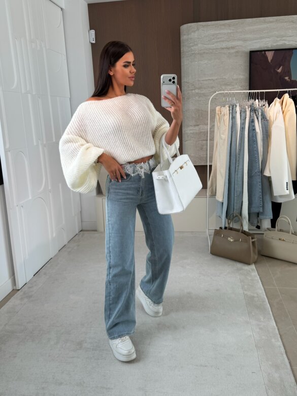 Sweter Maggiore short biały