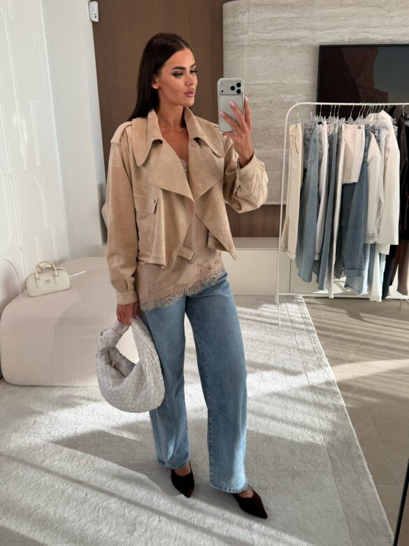 Kurtka Tristina jasnobeżowa