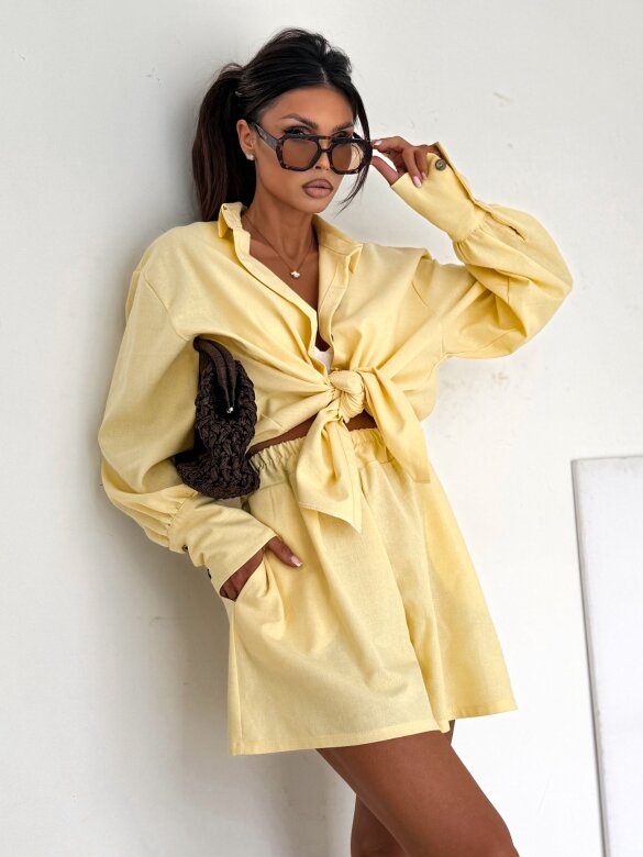 Komplet 2w1 Solstice Glow lniany butter yellow 