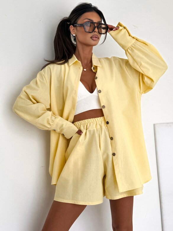 Komplet 2w1 Solstice Glow lniany butter yellow 